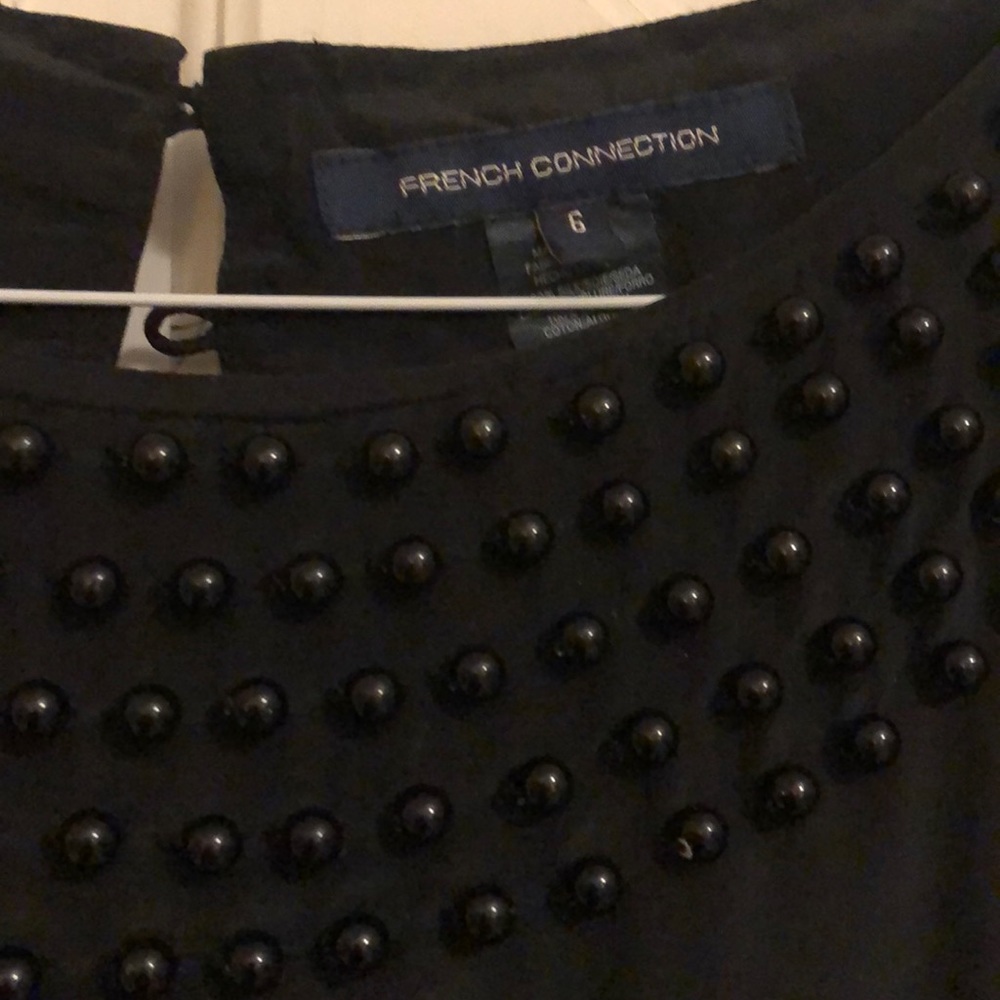French connection black beaded dress